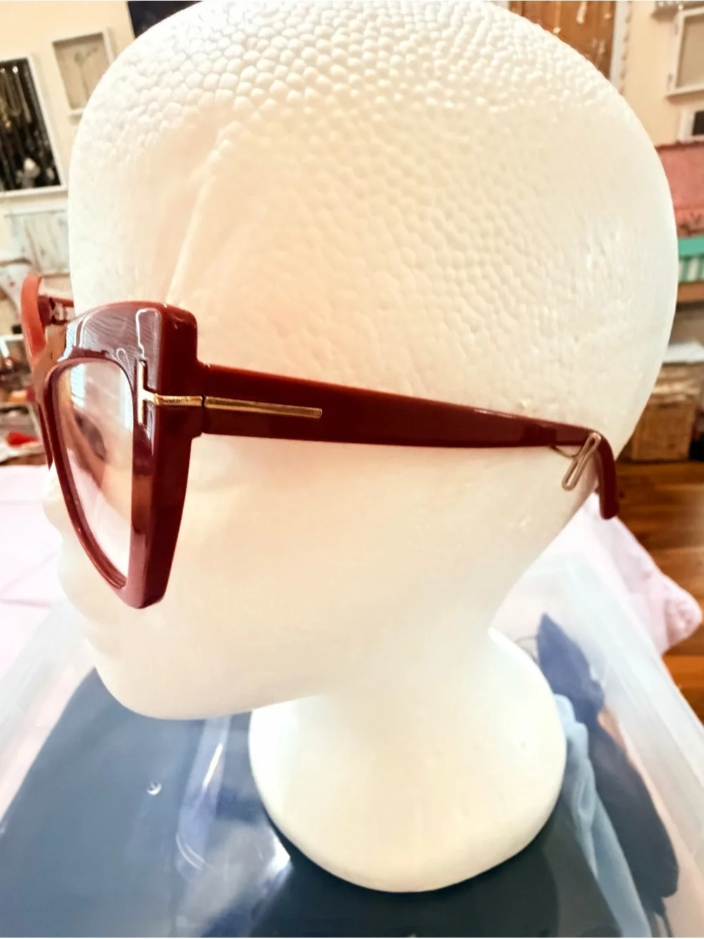 Women's  Dark Red Frame Fashion Eyewear